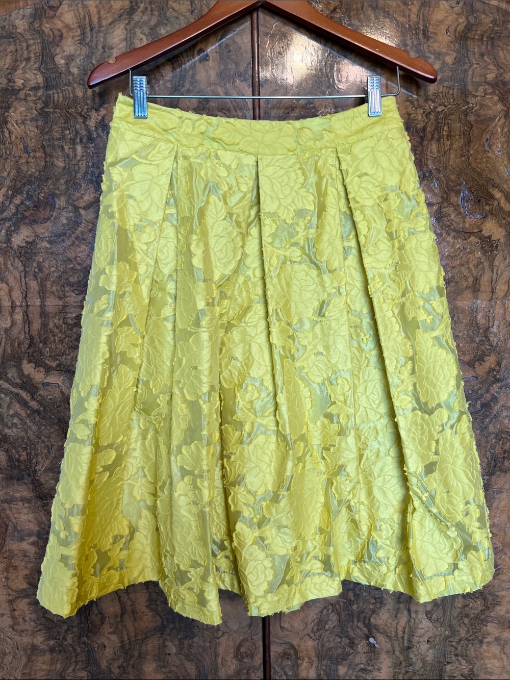 Who What Wear Sunlit Floral Lace A-Line Midi Skirt